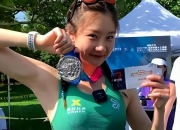 米兰体育-铁人三项赛女选手争夺激烈，胜负颠倒的简单介绍